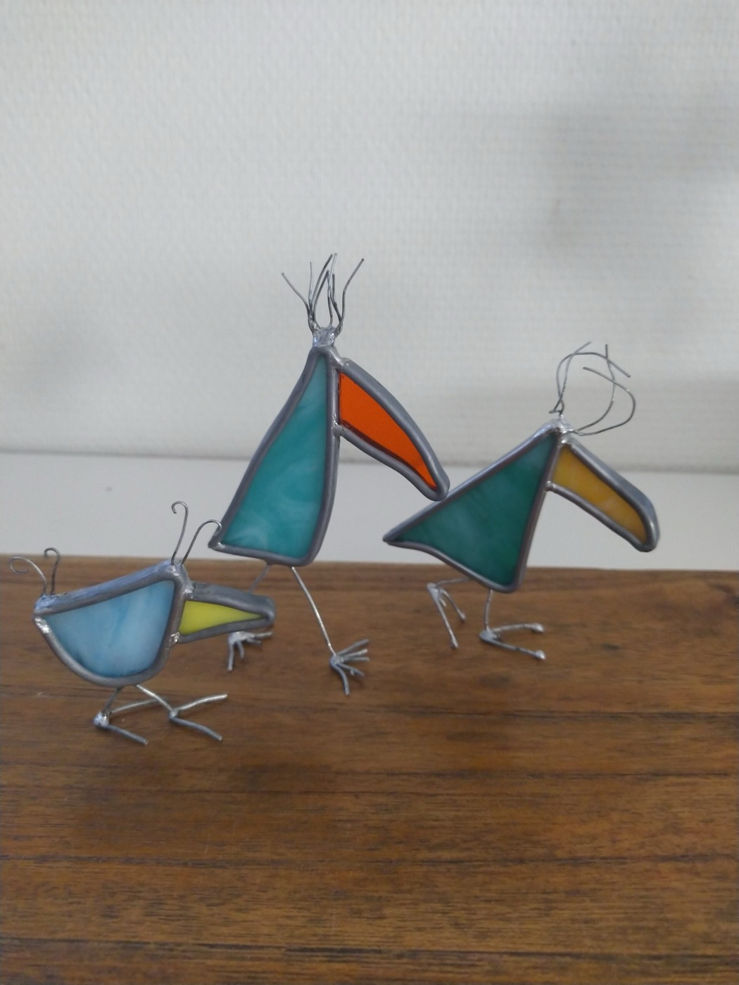 Vrolijke glazen vogels